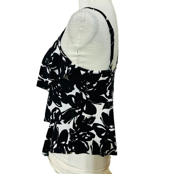 Magicsuit Magnolia Blossom Black White Rita Tankini Top Size 8 - Picture 3 of 9